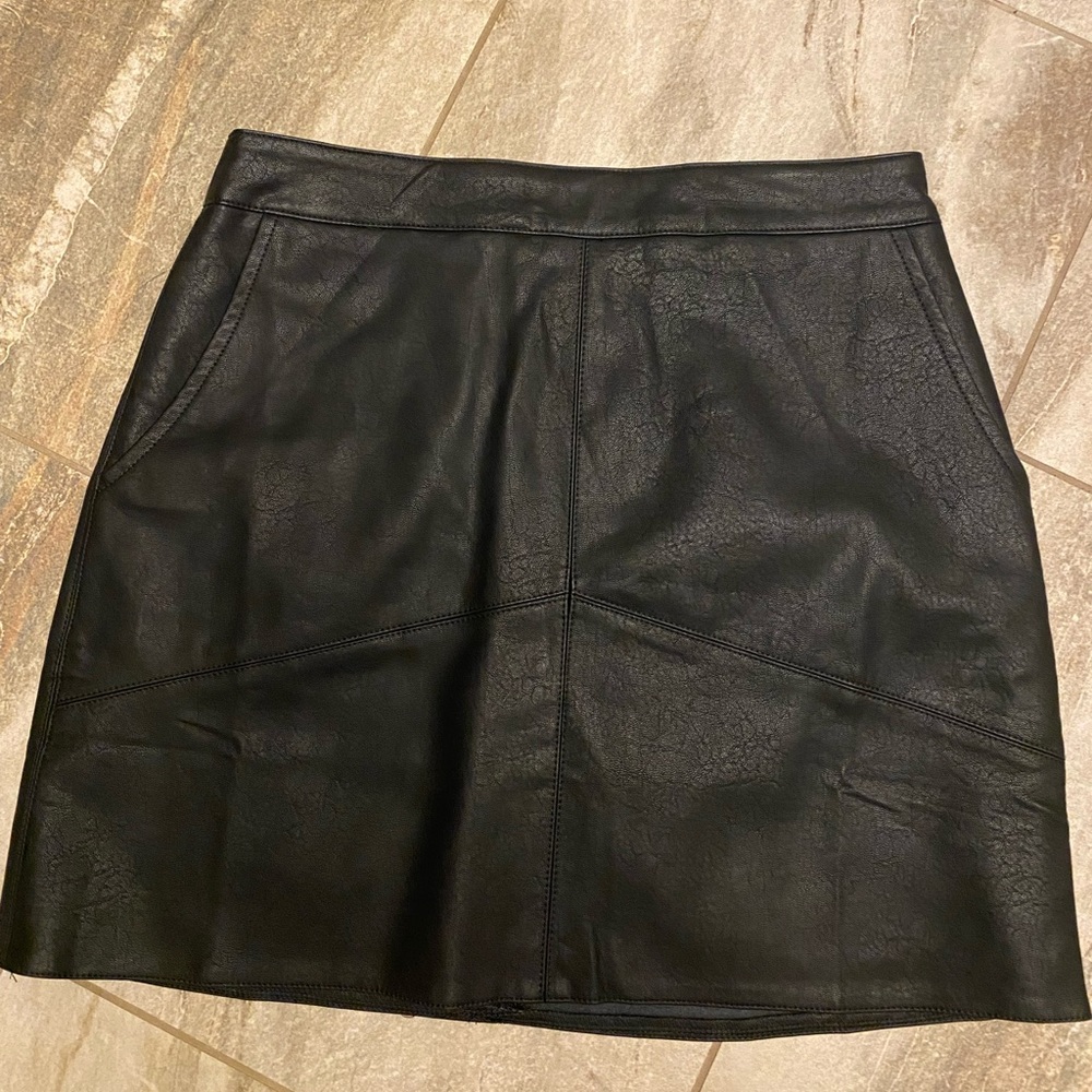 Lulus vegan leather mini skirt